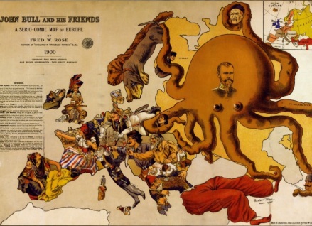 John Bull and his Friends - a serio-comic map of Europe,1900 